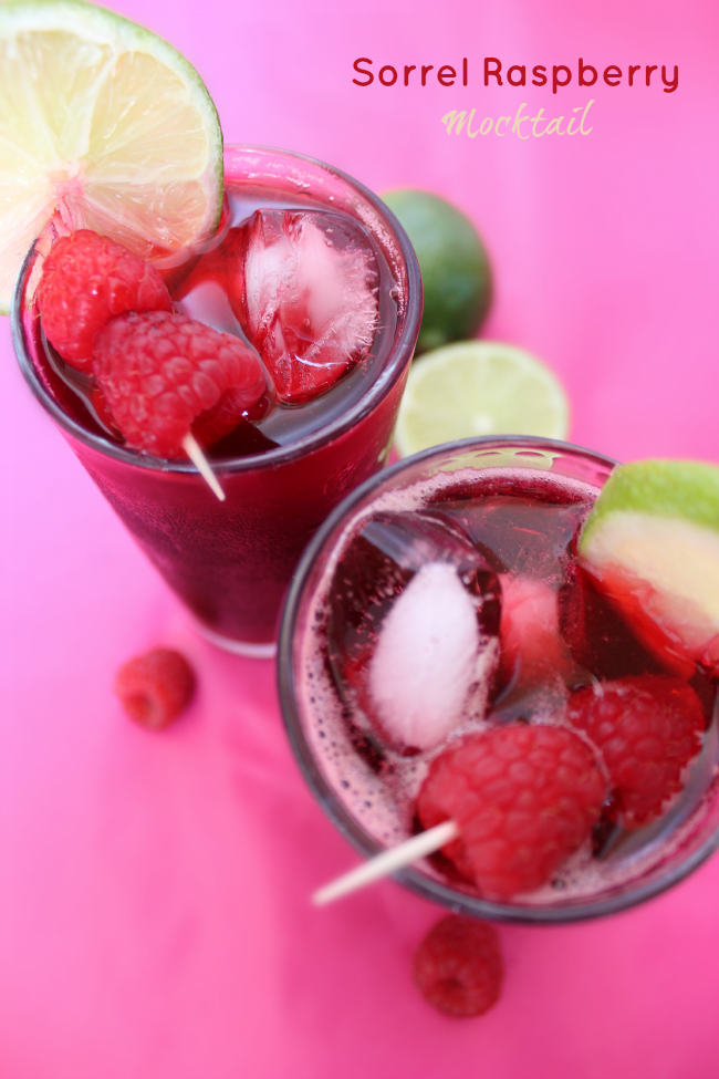 Sorrel-Raspberry Mocktail Recipe - Afropolitan Mom