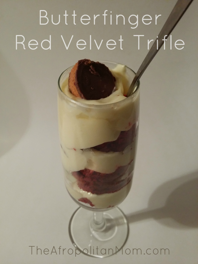 Butterfinger Cups Red Velvet Trifle #thatnewcrush #cbias #dessert