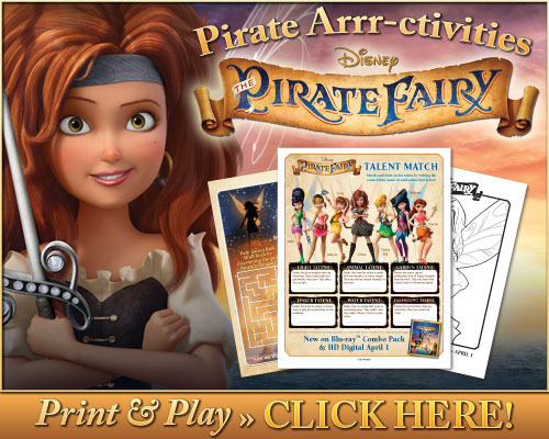 Free Pirate Fairy Activity Sheets & Coloring Pages 