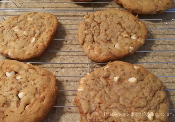 White Chocolate Butterfinger Cookies