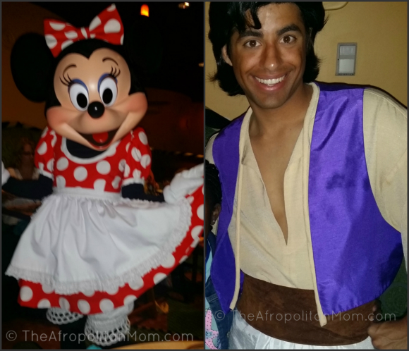 Minnie & Aladdin - Character Dinning at Goofy's Kitchen - Disneyland