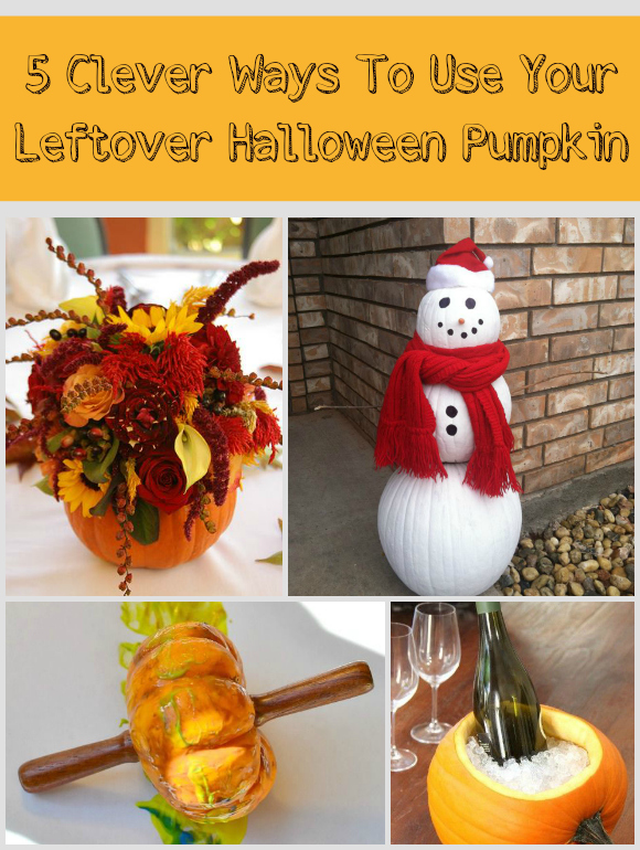 5 Clever Ways To Use Your Leftover Halloween Pumpkin DIY 