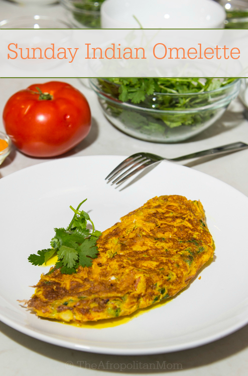 Sunday Indian Omelette Recipe - 100-foot-journey-blogger-event