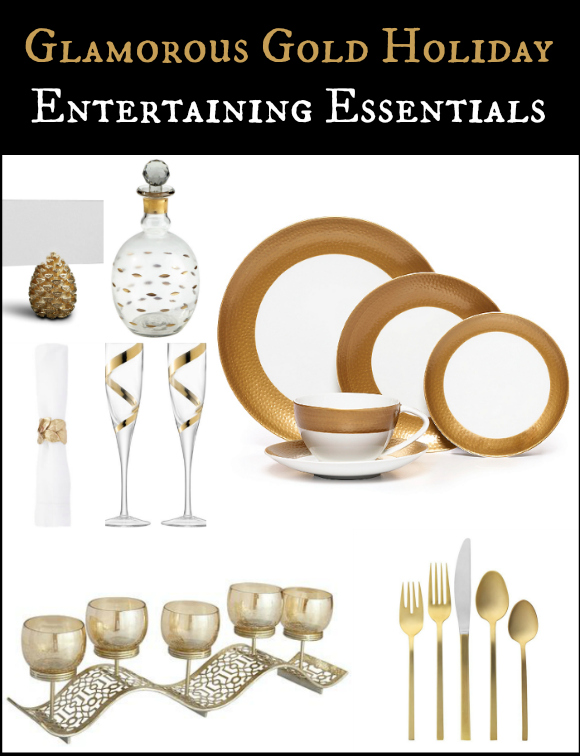 Glamorous Gold Holiday Entertaining Essentials