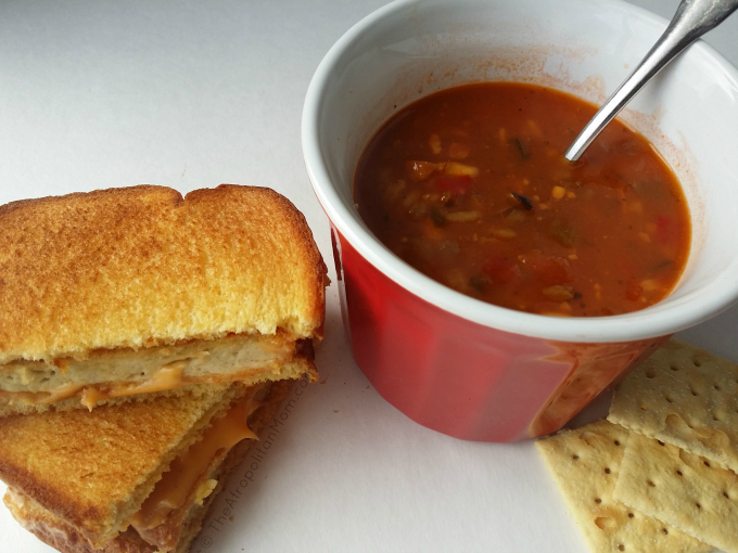 Grilled Chicken Sandwich and Campbell’s Slow Kettle Soup