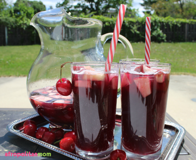 Red Cherry Sangria Mocktail Recipe