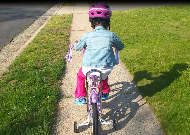 teaching 5 year old how to ride a bike