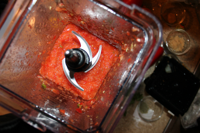 blending-pepper-sauce-for-cod-fish