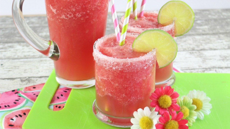 Easy Frozen Watermelon Mocktail Recipe