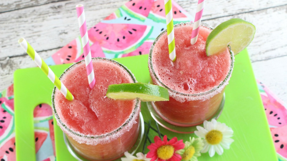 Simple Frozen Watermelon Mocktail