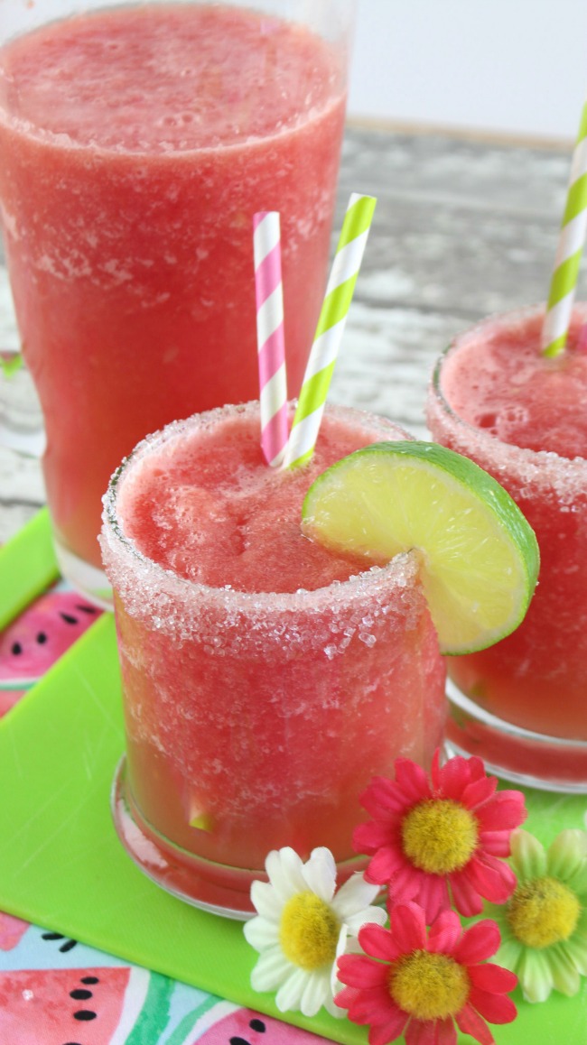 summer drink Frozen Watermelon Mocktail