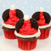 Mickey Mouse Santa Hat Cupcakes