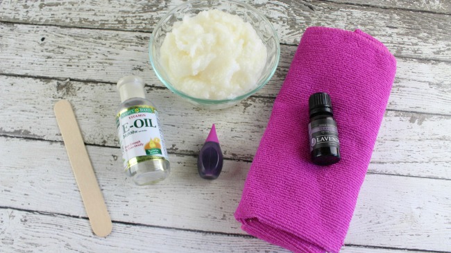 ingredients for DIY Whipped Lavender Body Butter