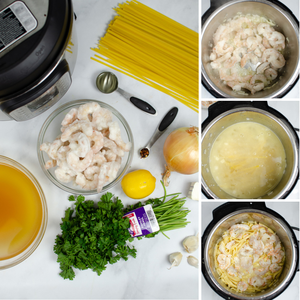 How to make Instant Pot Creamy Shrimp Scampi - steps-by-steps